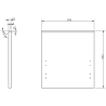 Mexen Orio Badezimmerschrank für Waschtisch 40 cm, 1 Schublade, schwarzer Glanz - 91A10-04047-1-BF70