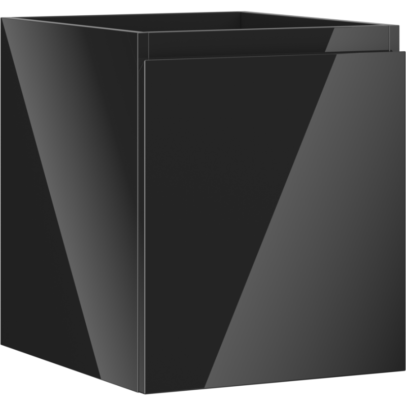 Mexen Orio Badezimmerschrank für Waschtisch 40 cm, 1 Schublade, schwarzer Glanz - 91A10-04047-1-BF70