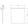 Mexen Orio Badezimmerschrank für Waschtisch 40 cm, 1 Schublade, schwarz matt - 91A10-04047-1-BF71