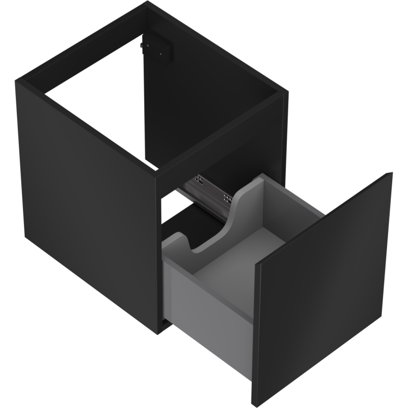 Mexen Orio Badezimmerschrank für Waschtisch 40 cm, 1 Schublade, schwarz matt - 91A10-04047-1-BF71