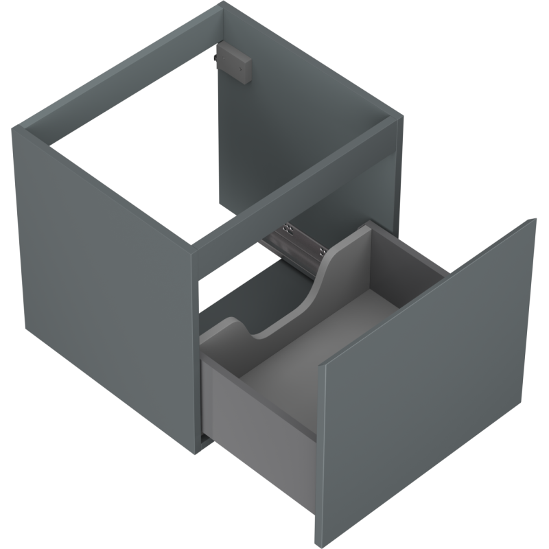 Mexen Orio Badezimmerschrank für Waschbecken 50 cm, 1 Schublade, Graphit matt - 91A10-05047-1-BF66