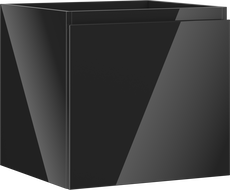 Mexen Orio Badezimmer-Unterschrank 50 cm, 1 Schublade, schwarz glänzend - 91A10-05047-1-BF70