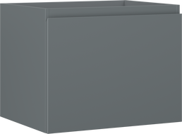 Mexen Orio Badezimmerschrank für Waschbecken 60 cm, 1 Schublade, Graphit matt - 91A10-06047-1-BF66
