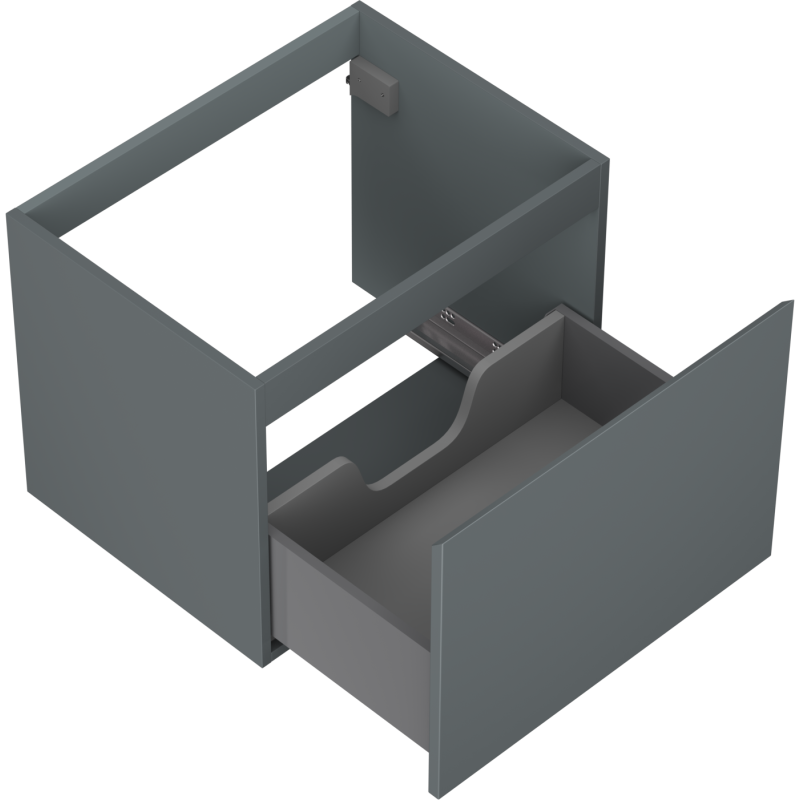Mexen Orio Badezimmerschrank für Waschbecken 60 cm, 1 Schublade, Graphit matt - 91A10-06047-1-BF66