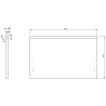Mexen Orio Badezimmerschrank unter Waschbecken 70 cm, 1 Schublade, Graphit matt - 91A10-07047-1-BF66