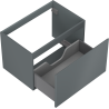 Mexen Orio Badezimmerschrank unter Waschbecken 70 cm, 1 Schublade, Graphit matt - 91A10-07047-1-BF66