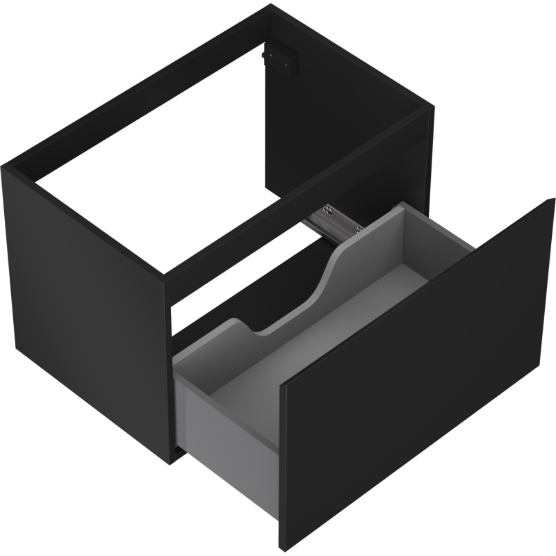 Mexen Orio Badezimmerunterschrank 70 cm, 1 Schublade, schwarz matt - 91A10-07047-1-BF71
