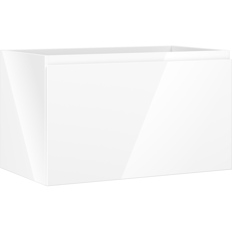 Mexen Orio Badezimmerschrank für Waschbecken 80 cm, 1 Schublade, weiß glänzend - 91A10-08047-1-BF00