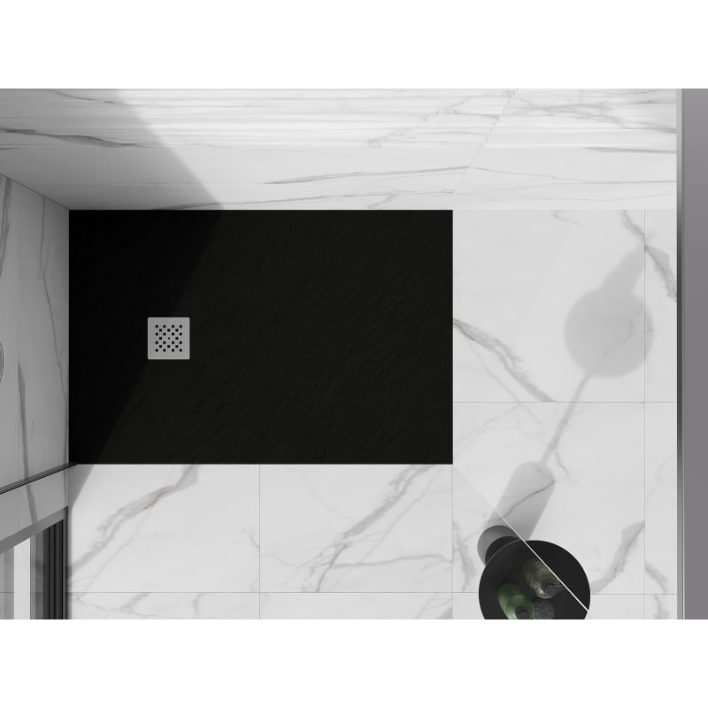 Mexen Stone+ Rechteckige Duschwanne 140 x 100 cm, Schwarz - 44701014