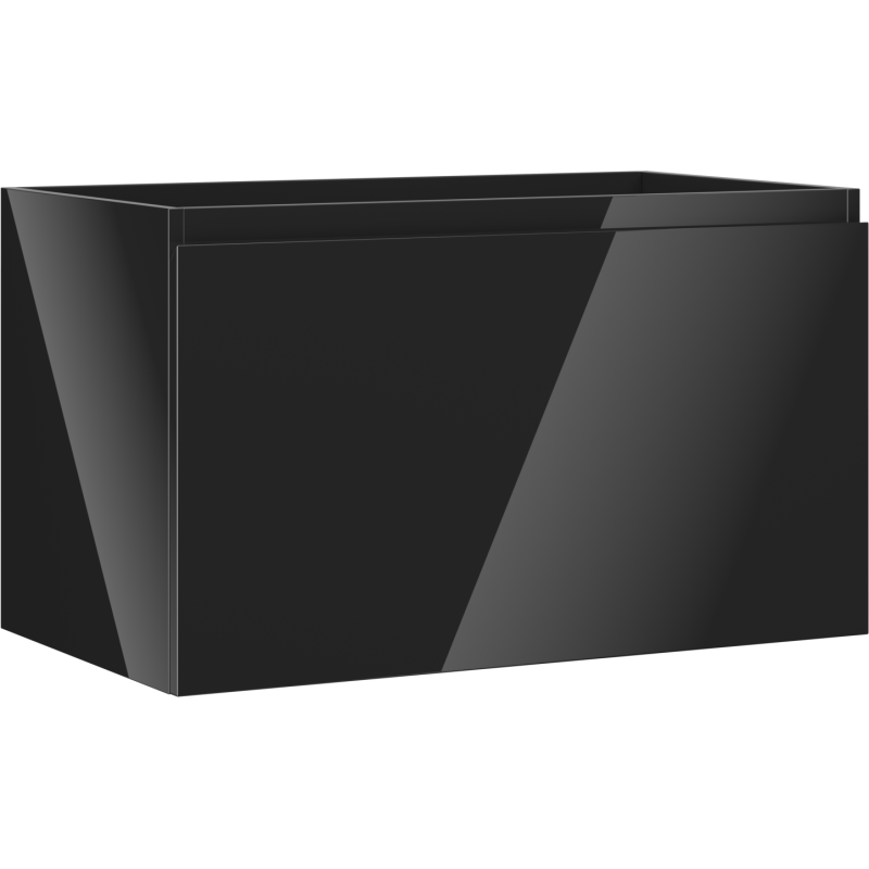Mexen Orio Badezimmerunterschrank 80 cm, 1 Schublade, schwarz glänzend - 91A10-08047-1-BF70