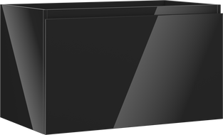 Mexen Orio Badezimmerunterschrank 80 cm, 1 Schublade, schwarz glänzend - 91A10-08047-1-BF70