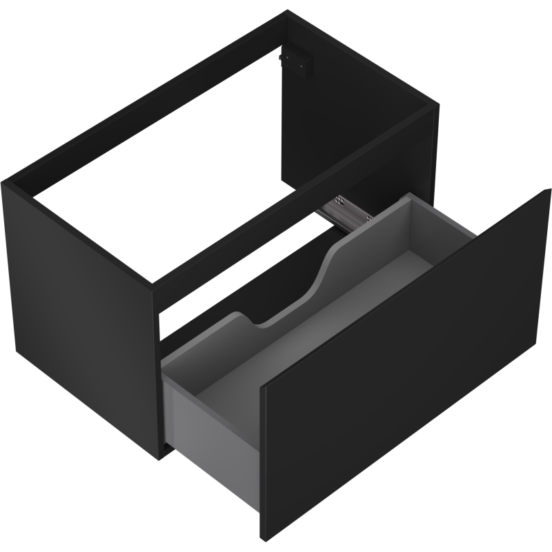 Mexen Orio Badezimmerunterschrank 80 cm, 1 Schublade, schwarz matt - 91A10-08047-1-BF71