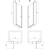 Mexen Mist Duschdrehtür, rechts öffnend, 115 cm, schwarzes Gitter, schwarz - 8A4-115-000-70-77-P