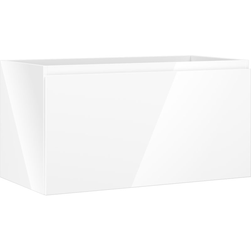 Mexen Orio Badezimmerschrank 90 cm, 1 Schublade, weiß glänzend - 91A10-09047-1-BF00