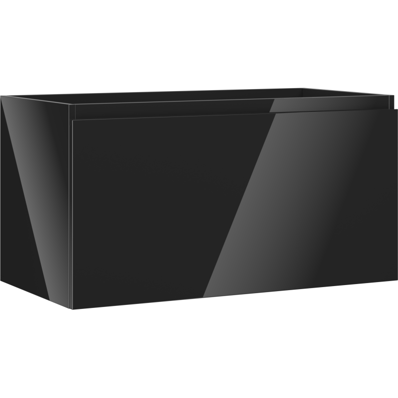 Mexen Orio Badezimmer-Unterschrank 90 cm, 1 Schublade, schwarz glänzend - 91A10-09047-1-BF70