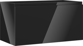 Mexen Orio Badezimmer-Unterschrank 90 cm, 1 Schublade, schwarz glänzend - 91A10-09047-1-BF70