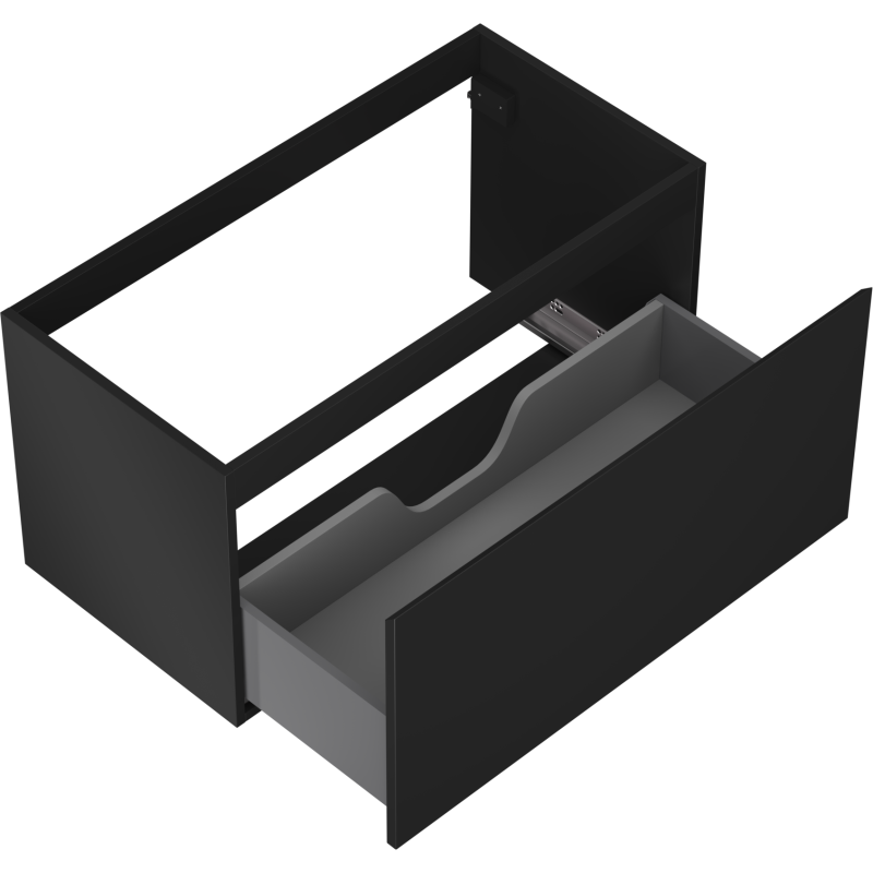 Mexen Orio Badezimmerschrank unter Waschbecken 90 cm, 1 Schublade, schwarz matt - 91A10-09047-1-BF71