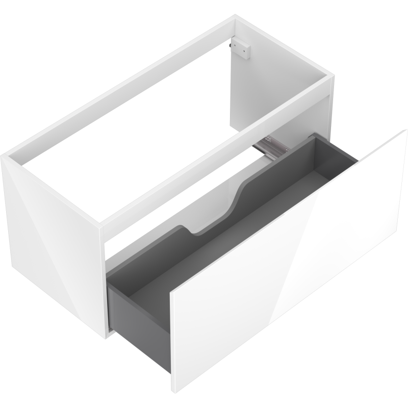 Mexen Orio Badezimmer-Unterschrank 100 cm, 1 Schublade, weiß glänzend - 91A10-10047-1-BF00