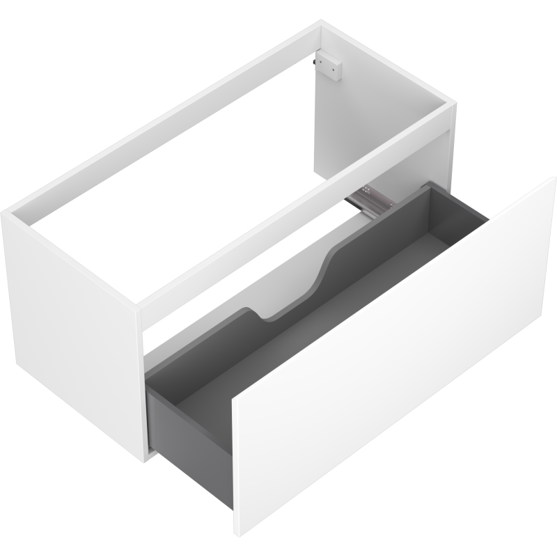 Mexen Orio Badezimmerschrank für Waschbecken 100 cm, 1 Schublade, weiß matt - 91A10-10047-1-BF01