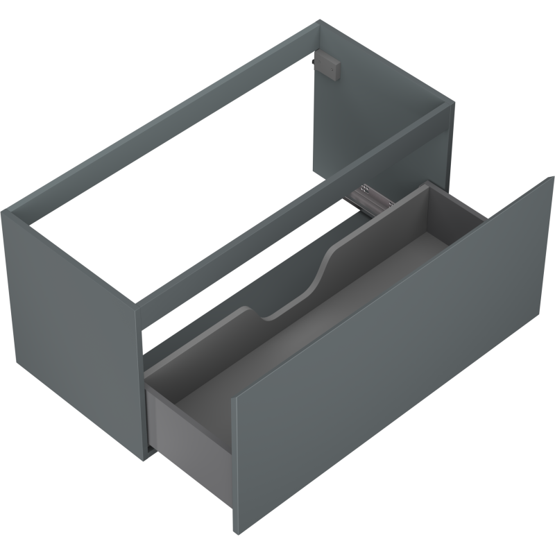 Mexen Orio Badunterschrank 100 cm, 1 Schublade, Graphit matt - 91A10-10047-1-BF66