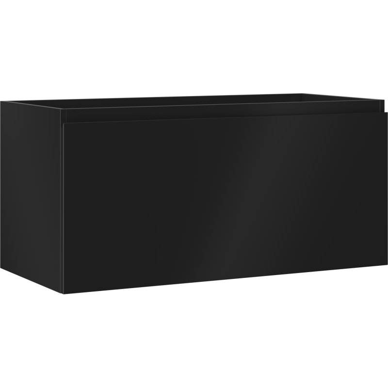 Mexen Orio Badezimmerschrank 100 cm, 1 Schublade, schwarz matt - 91A10-10047-1-BF71