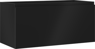 Mexen Orio Badezimmerschrank 100 cm, 1 Schublade, schwarz matt - 91A10-10047-1-BF71