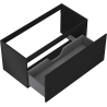Mexen Orio Badezimmerschrank 100 cm, 1 Schublade, schwarz matt - 91A10-10047-1-BF71