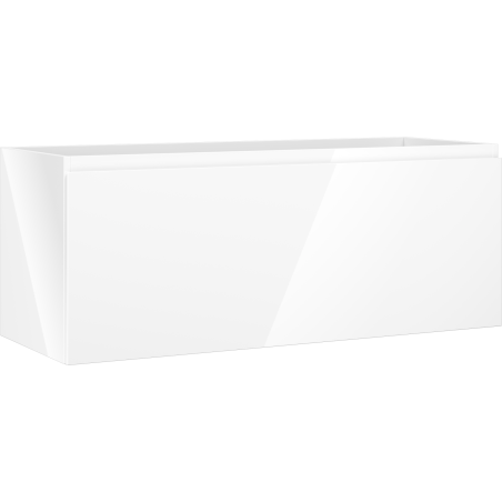 Mexen Orio Badezimmerschrank 120 cm, 1 Schublade, Weiß Hochglanz - 91A10-12047-1-BF00