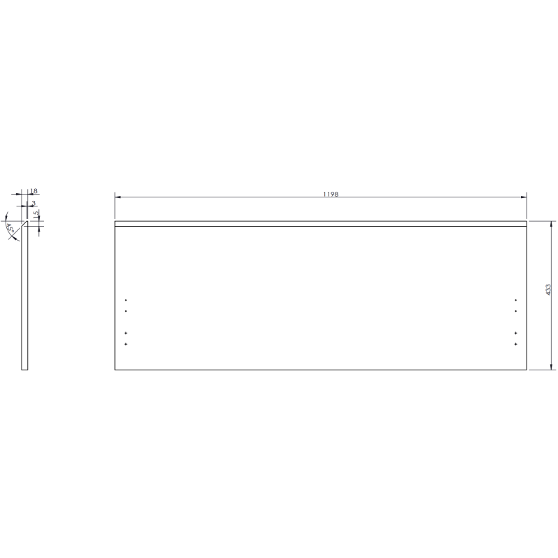 Mexen Orio Badezimmerschrank 120 cm, 1 Schublade, Weiß Hochglanz - 91A10-12047-1-BF00