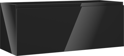 Mexen Orio Badezimmerschrank für Waschbecken 120 cm, 1 Schublade, schwarz glänzend - 91A10-12047-1-BF70