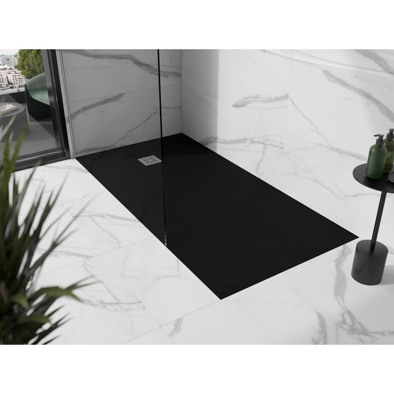 Mexen Stone+ rechteckige Duschwanne 160 x 100 cm, schwarz - 44701016