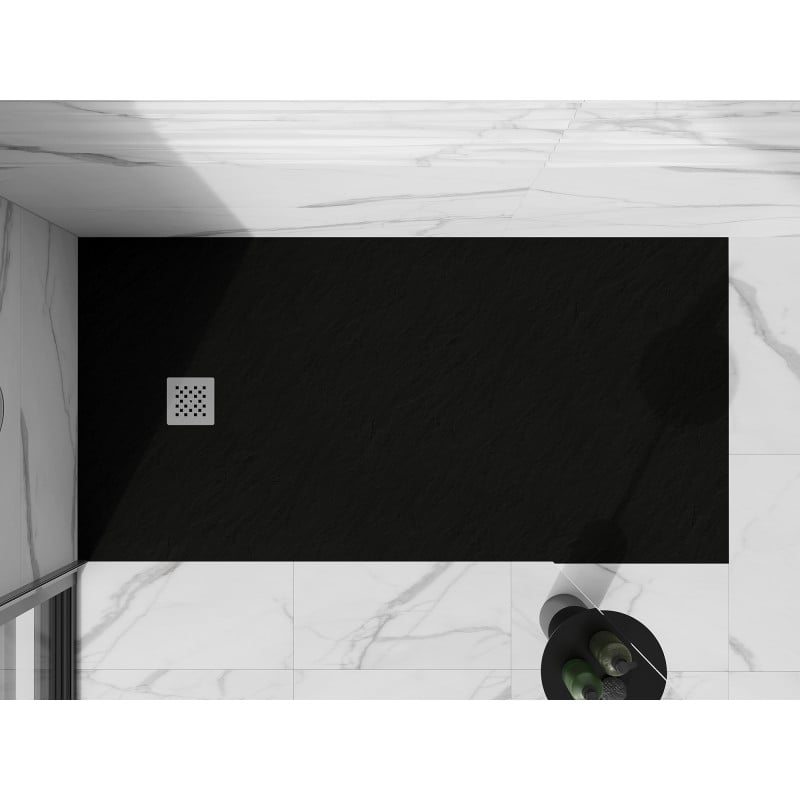 Mexen Stone+ rechteckige Verbund-Duschwanne 180 x 100 cm, schwarz - 44701018