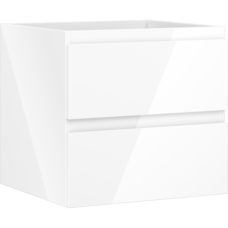 Mexen Orio 50 cm Badezimmerschrank für Waschbecken, 2 Schubladen, Weiß Hochglanz - 91A10-05047-2-BFF00