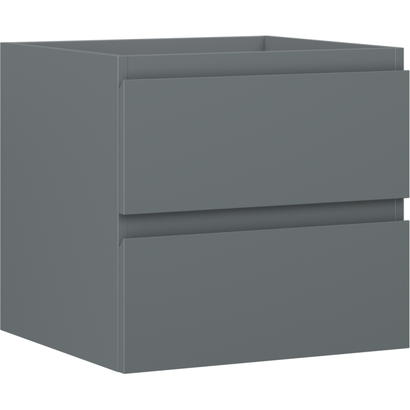 Mexen Orio Badezimmerschrank 50 cm, 2 Schubladen, Graphit Matt - 91A10-05047-2-BFF66