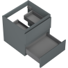 Mexen Orio Badezimmerschrank 50 cm, 2 Schubladen, Graphit Matt - 91A10-05047-2-BFF66