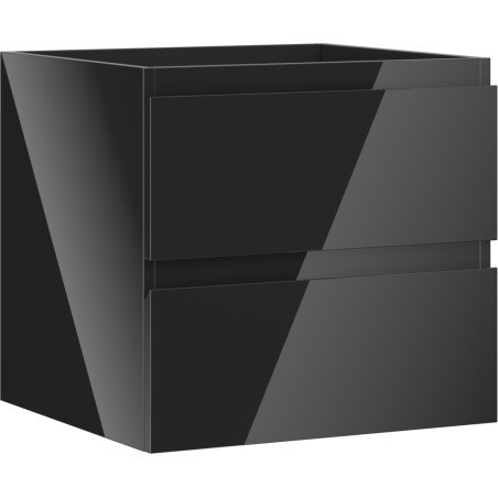 Mexen Orio Badezimmer-Unterschrank 50 cm, 2 Schubladen, schwarz glänzend - 91A10-05047-2-BFF70