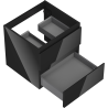 Mexen Orio Badezimmer-Unterschrank 50 cm, 2 Schubladen, schwarz glänzend - 91A10-05047-2-BFF70