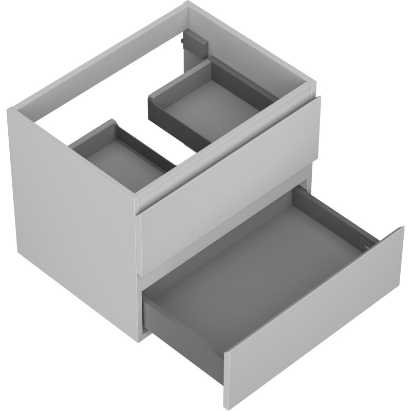 Mexen Orio Badezimmerunterschrank 60 cm, 2 Schubladen, grau matt - 91A10-06047-2-BFF62