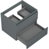 Mexen Orio Badezimmerschrank für Waschbecken 60 cm, 2 Schubladen, Graphit Matt - 91A10-06047-2-BFF66