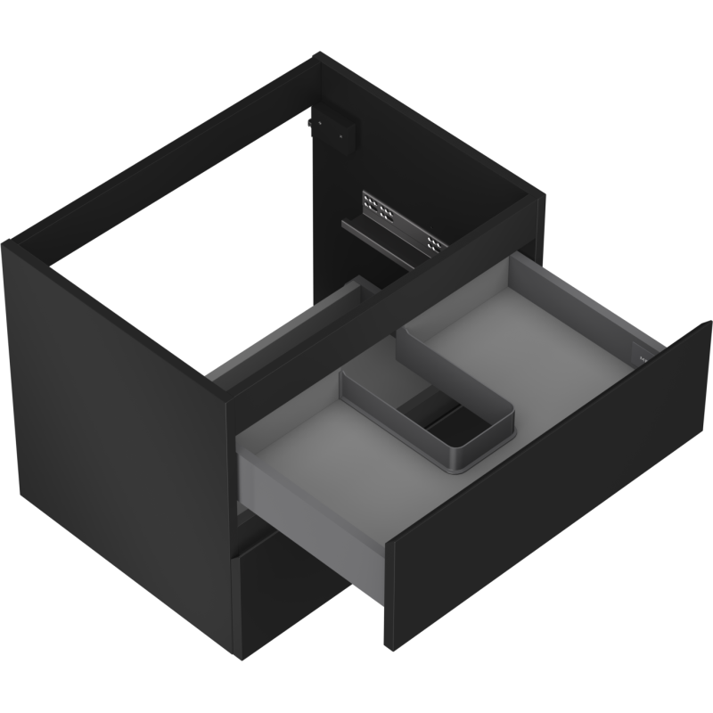Mexen Orio Badezimmerunterschrank 60 cm, 2 Schubladen, schwarz matt - 91A10-06047-2-BFF71