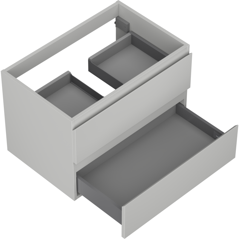Mexen Orio Badezimmerschrank für Waschtisch 70 cm, 2 Schubladen, grau matt - 91A10-07047-2-BFF62