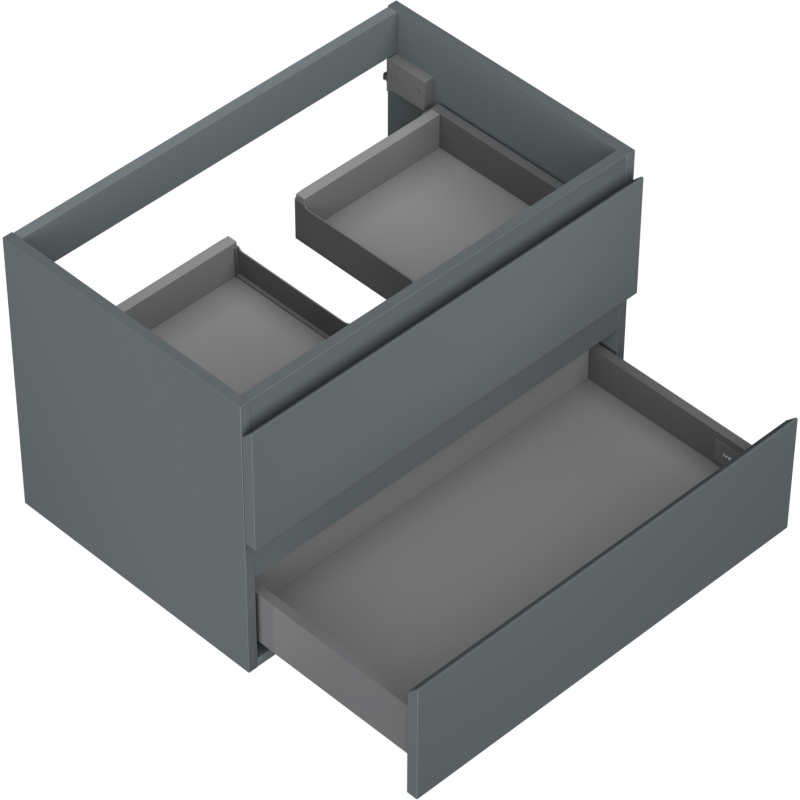Mexen Orio Badezimmer-Unterschrank 70 cm, 2 Schubladen, Graphit matt - 91A10-07047-2-BFF66