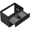 Mexen Orio Badezimmerschrank unter Waschbecken 70 cm, 2 Schubladen, schwarz matt - 91A10-07047-2-BFF71