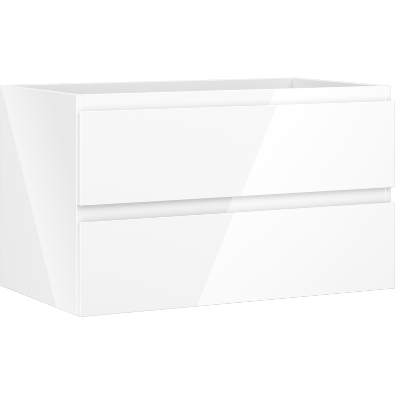Mexen Orio Badezimmerunterschrank 80 cm, 2 Schubladen, weiß glänzend - 91A10-08047-2-BFF00