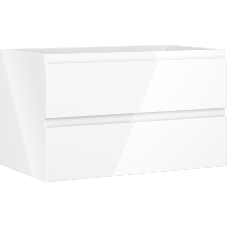 Mexen Orio Badezimmerunterschrank 80 cm, 2 Schubladen, weiß glänzend - 91A10-08047-2-BFF00