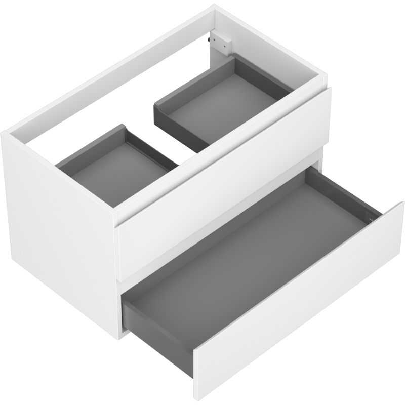 Mexen Orio Badezimmerschrank für Waschtisch 80 cm, 2 Schubladen, weiß matt - 91A10-08047-2-BFF01