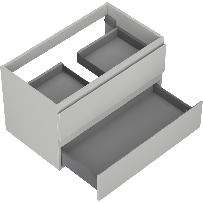 Mexen Orio Badezimmerschrank mit Waschbecken 80 cm, 2 Schubladen, Grau Matt - 91A10-08047-2-BFF62