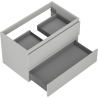 Mexen Orio Badezimmerschrank mit Waschbecken 80 cm, 2 Schubladen, Grau Matt - 91A10-08047-2-BFF62