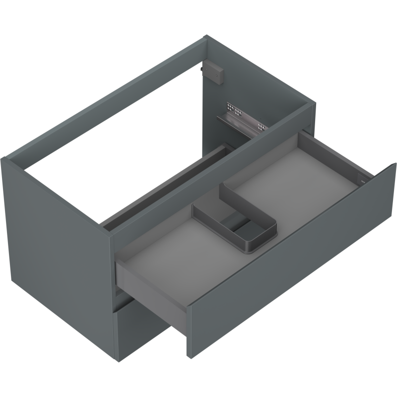 Mexen Orio Badezimmer-Unterschrank 80 cm, 2 Schubladen, Mattgraphit - 91A10-08047-2-BFF66