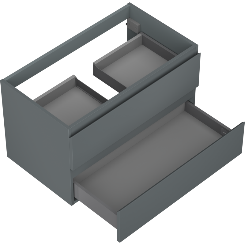 Mexen Orio Badezimmer-Unterschrank 80 cm, 2 Schubladen, Mattgraphit - 91A10-08047-2-BFF66